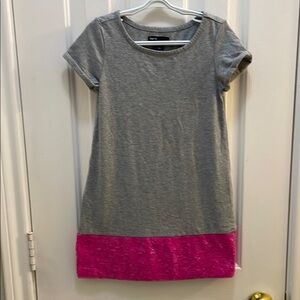 Gray and Pink Sequins Dress